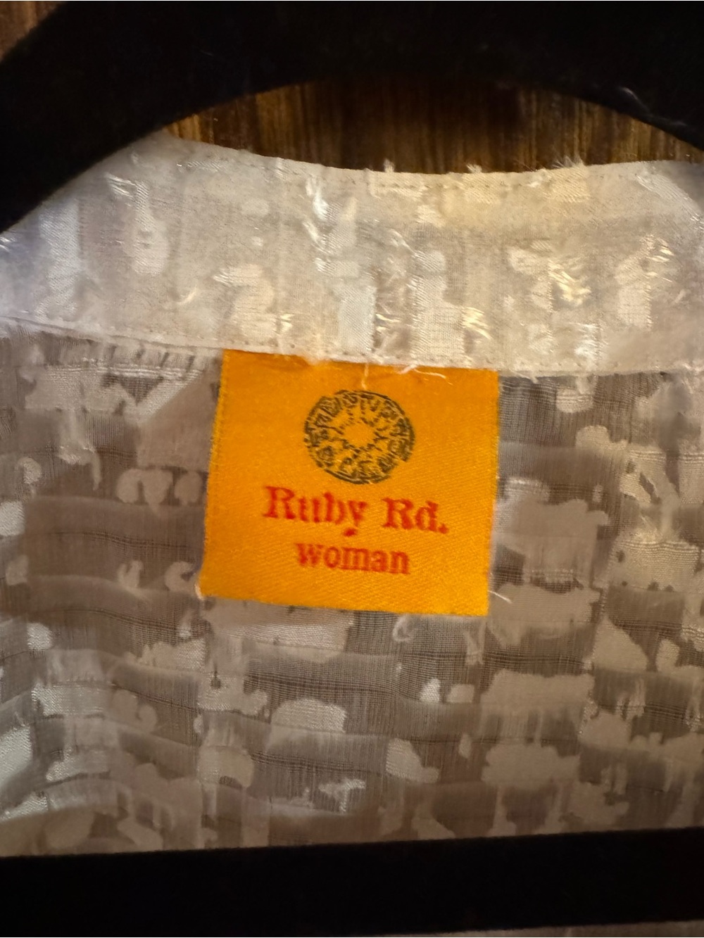 Ruby Rd. White Sheer Textured Button-Front Blouse - Picture 2 of 3